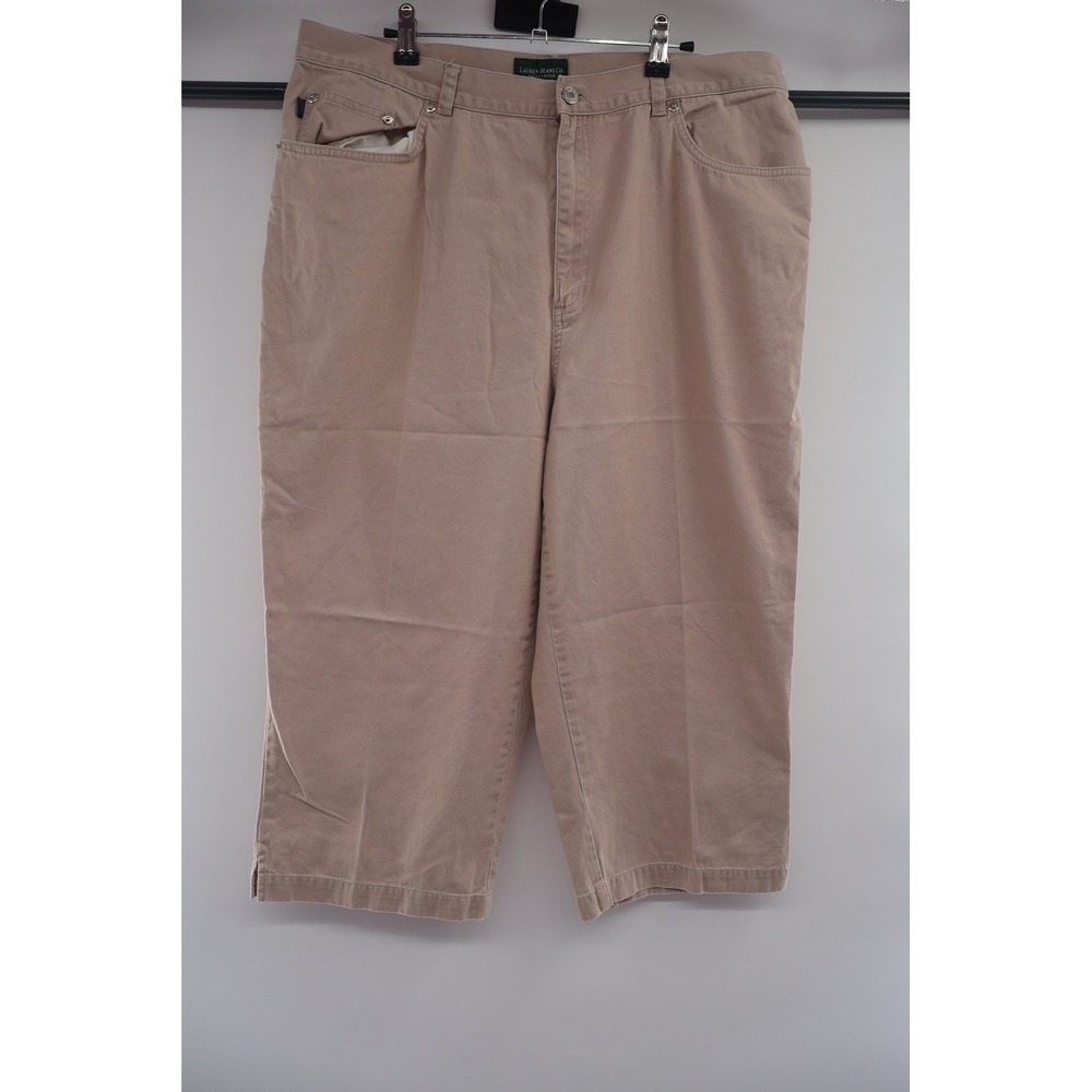 Vintage Lauren Jeans Co Ralph Lauren Capri Pants Womens 18W Khaki Cotton